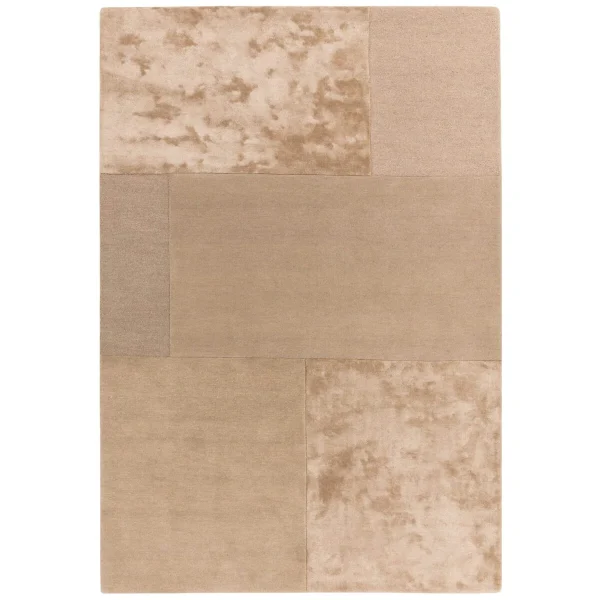 Covor sand modern geometric lână, 200×290 cm, Tate Sand, 9 mm