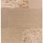 Covor sand din lână vâscoză lucrat manual modern model geometric Tate Sand 9 mm 160×230 cm TATE160230SAND