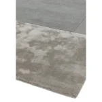 Covor argintiu din lână vâscoză lucrat manual modern model geometric Tate Silver 9 mm 200x290 cm TATE200290SILV