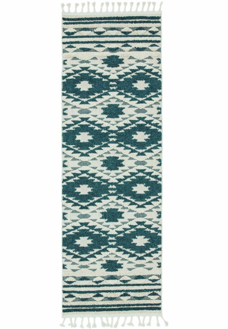 Covor verde traditional model geometric 3d Taza Green 15 mm 200x290 cm TAZA2002900001 - imagine 5