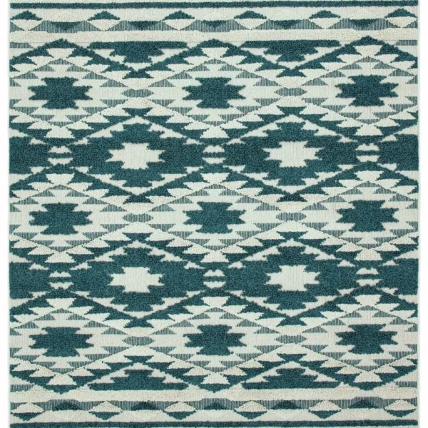 Covor verde traditional model geometric 3d Taza Green 15 mm 200x290 cm TAZA2002900001