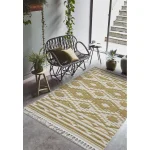 Covor ocru traditional model geometric 3d Taza Ochre 15 mm 120x170 cm TAZA1201700002