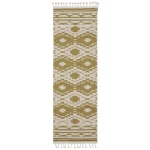 Covor ocru traditional model geometric 3d Taza Ochre 15 mm 120x170 cm TAZA1201700002