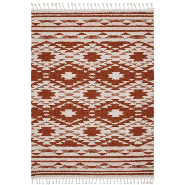 Covor terracotta traditional model geometric 3d Taza Terracotta 15 mm 200x290 cm TAZA2002900003