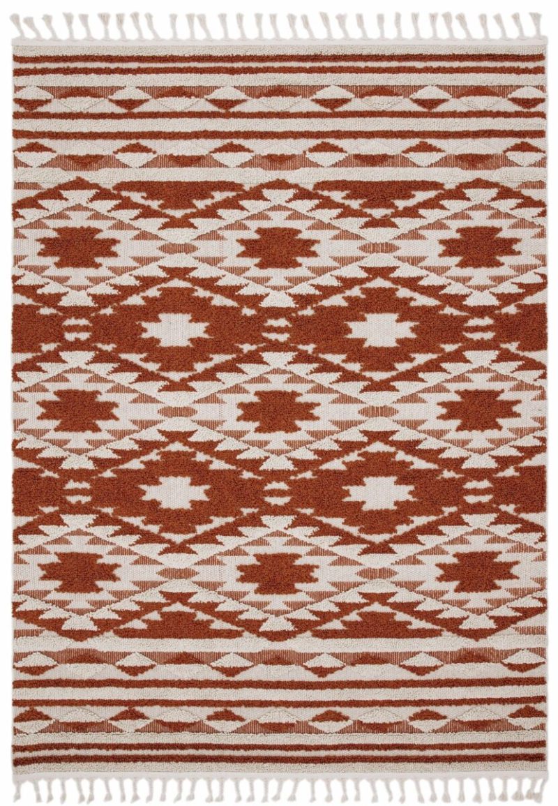 Covor terracotta traditional model geometric 3d Taza Terracotta 15 mm 80x240 cm TAZA0802400003 - imagine 2