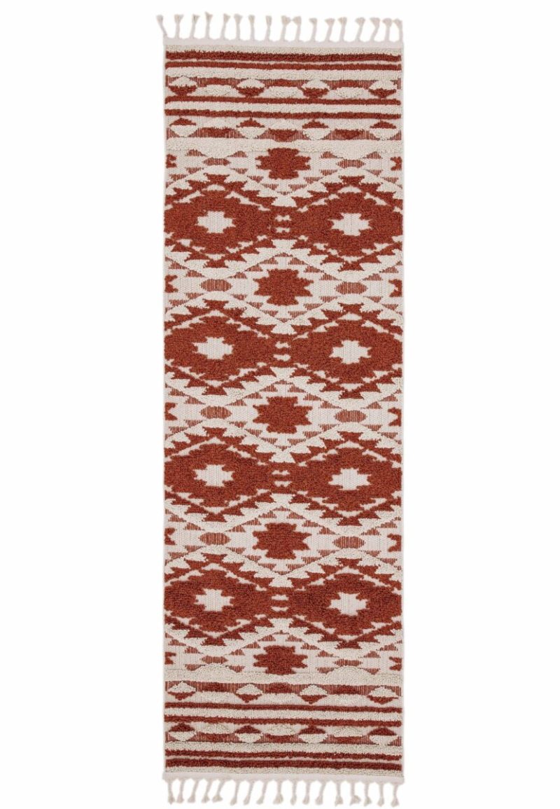 Covor terracotta traditional model geometric 3d Taza Terracotta 15 mm 80x240 cm TAZA0802400003 - imagine 5