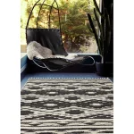 Covor negru traditional model geometric 3d Taza Black 15 mm 80x240 cm TAZA0802400004