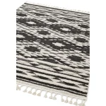 Covor negru traditional model geometric 3d Taza Black 15 mm 80x240 cm TAZA0802400004