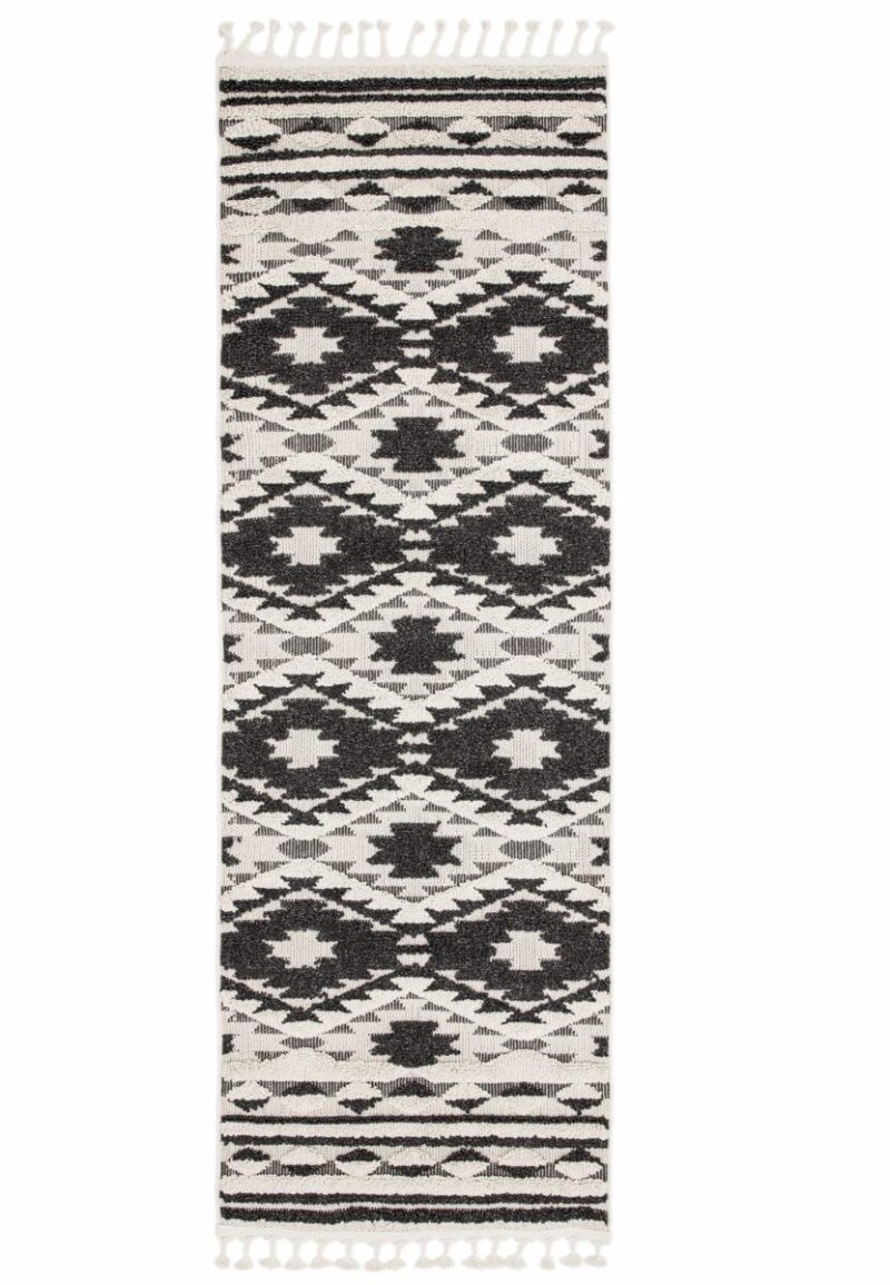 Covor negru traditional model geometric 3d Taza Black 15 mm 120x170 cm TAZA1201700004 - imagine 5