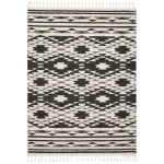 Covor negru traditional model geometric 3d Taza Black 15 mm 200×290 cm TAZA2002900004