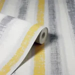 Tapet decorativ dungi, ocru și gri, Arthouse Painted Stripe 1005 mm x 53 cm