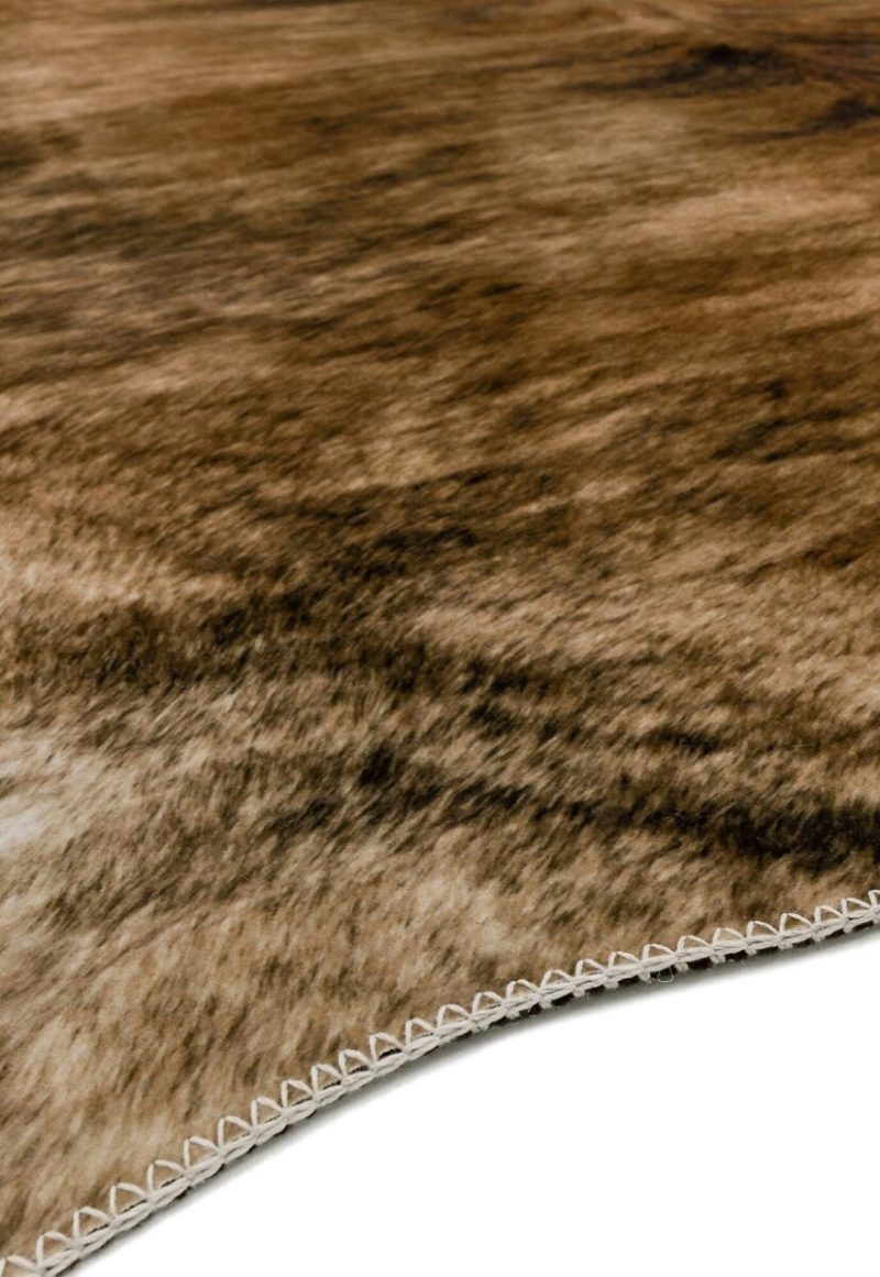 Covor brown traditional model geometric 3d Texas Faux Cowhide Brown 15 mm 190x240 cm TEXA190240BROW - imagine 4