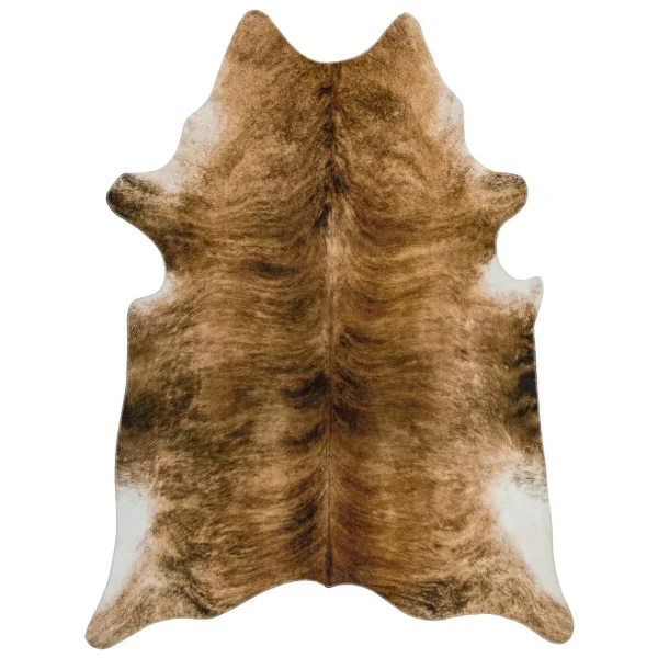 Covor brown traditional model geometric 3d Texas Faux Cowhide Brown 15 mm 190x240 cm TEXA190240BROW