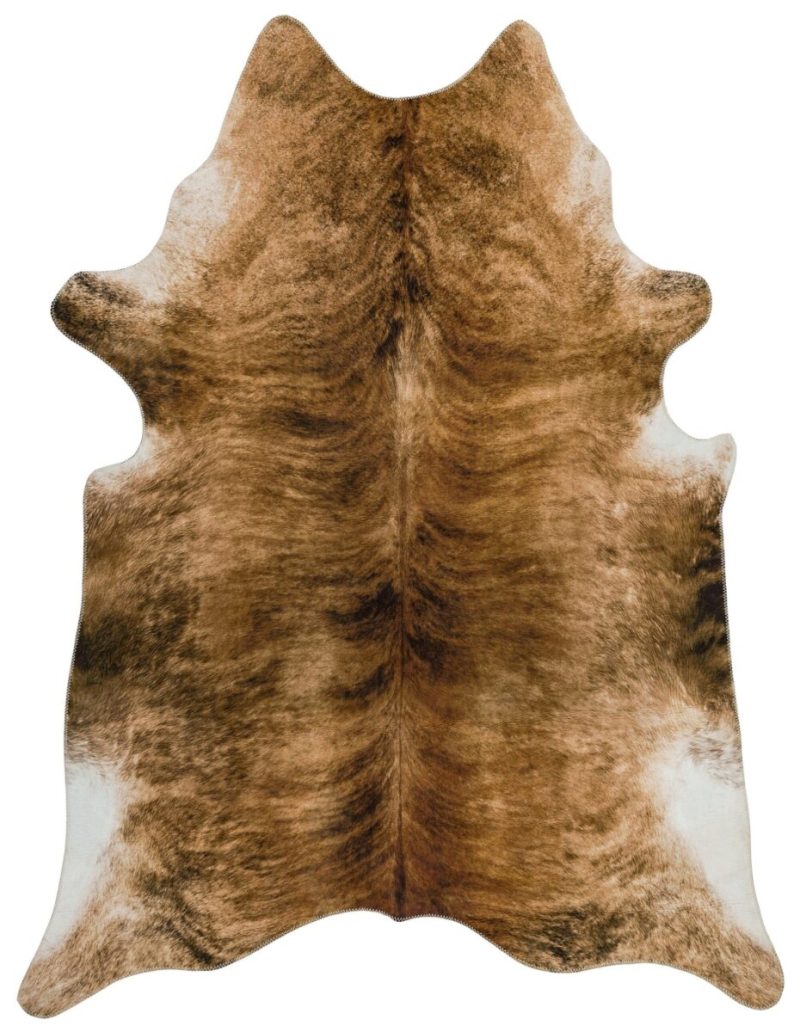 Covor brown traditional model geometric 3d Texas Faux Cowhide Brown 15 mm 190x240 cm TEXA190240BROW