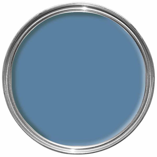 Vopsea albastra satinata 20 la suta luciu pentru exterior Farrow and Ball Exterior Eggshell NHM Ultra marine Blue No.W29 750 ml