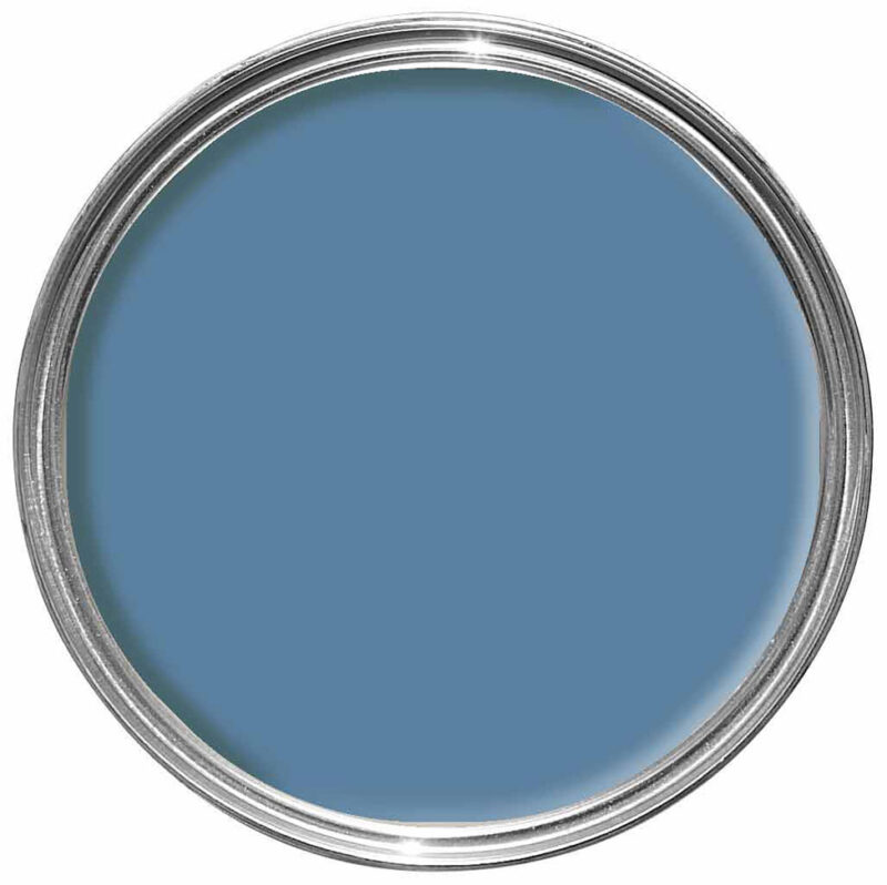 Vopsea albastra satinata 20 la suta luciu pentru exterior Farrow and Ball Exterior Eggshell NHM Ultra marine Blue No.W29 750 ml - imagine 2