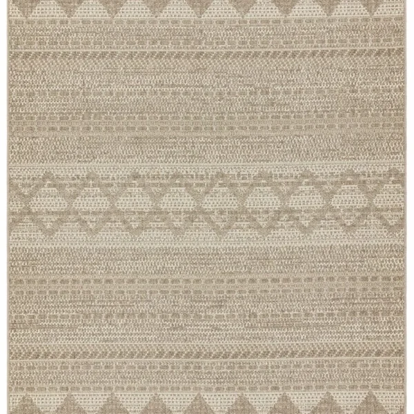 Covor bej modern outdoor model geometric Varanda Beige Diamond 2 mm 160x230 cm VARA160230VA02