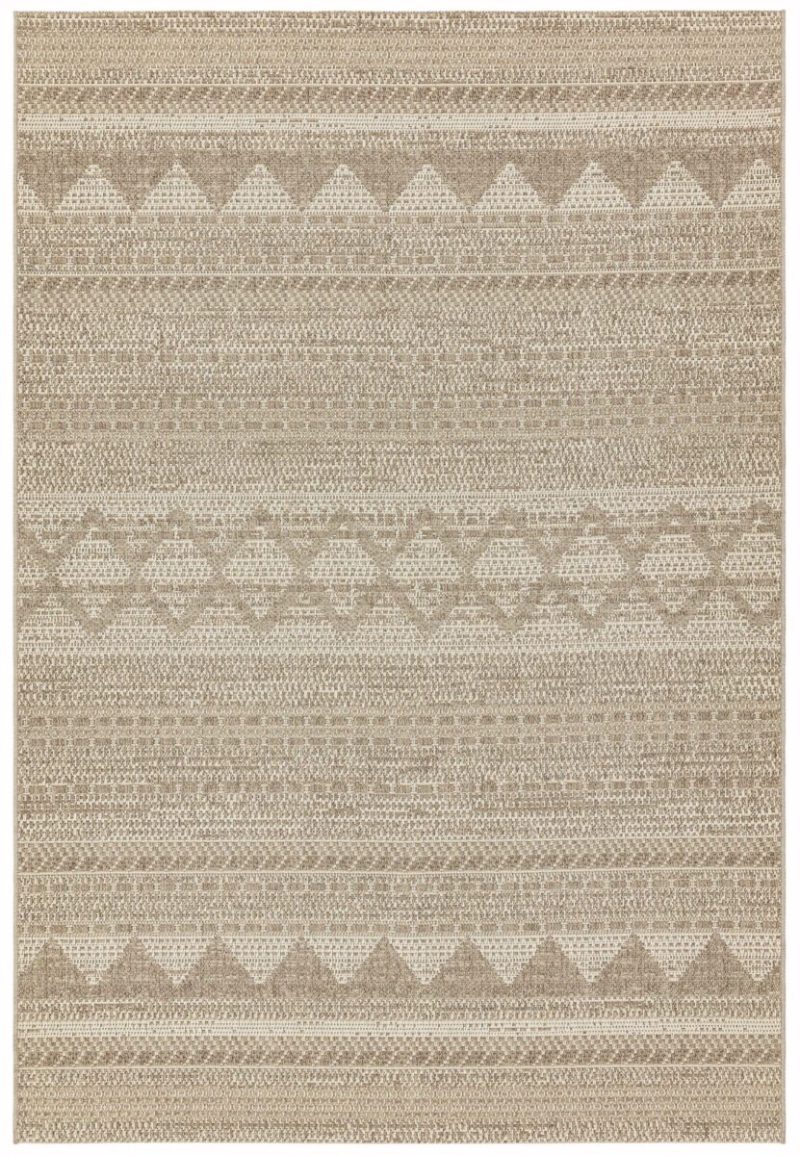 Covor bej modern outdoor model geometric Varanda Beige Diamond 2 mm 160x230 cm VARA160230VA02 - imagine 2