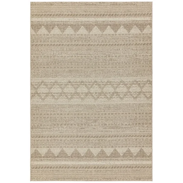 Covor bej modern outdoor model geometric Varanda Beige Diamond 2 mm 200x290 cm VARA200290VA02