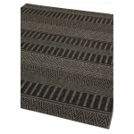 Covor negru modern outdoor model geometric Varanda Black Stripe 2 mm 200x290 cm VARA200290VA03