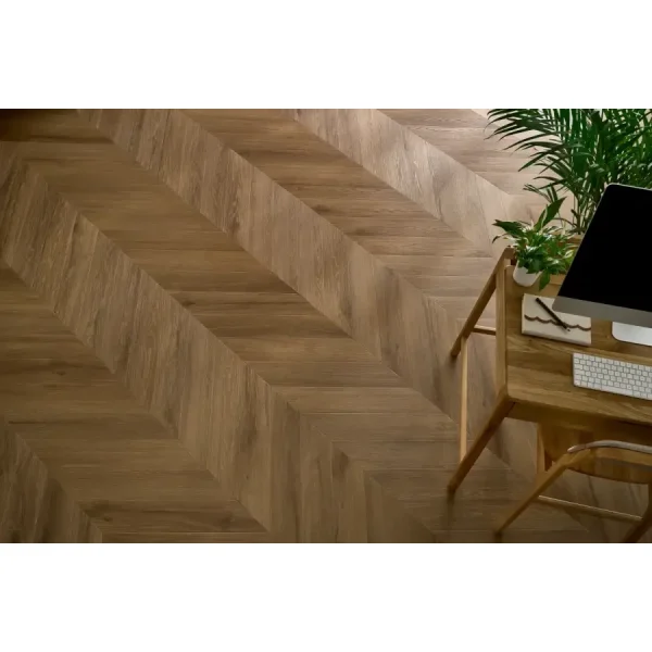 Parchet vinil Arbiton Amaron Chevron, stejar Rochester, 5 mm, CLC 229 5x0.55x600x120 mm