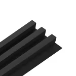Panou decorativ Linea Slim Stegu 3 lamele MDF negru 265 x 15 cm