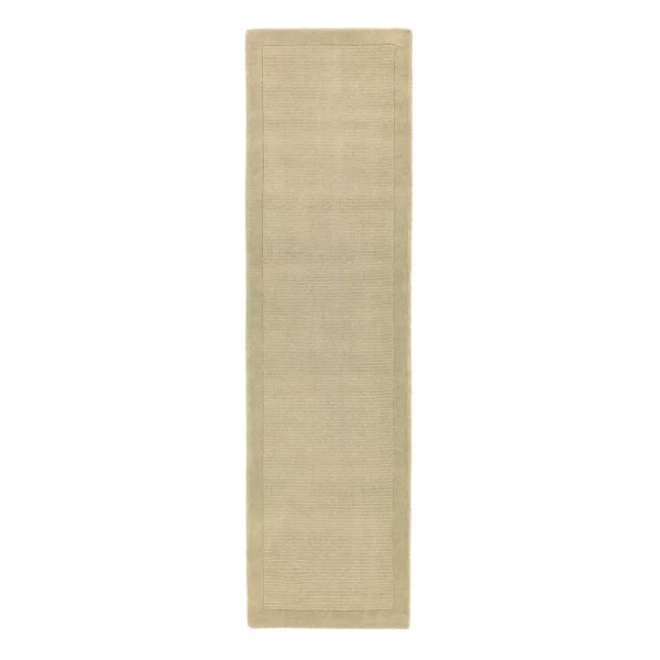 Covor pufos bej din lână lucrat manual modern model uni York Runner Beige 9 mm 068x240 cm YORK068240BEIG