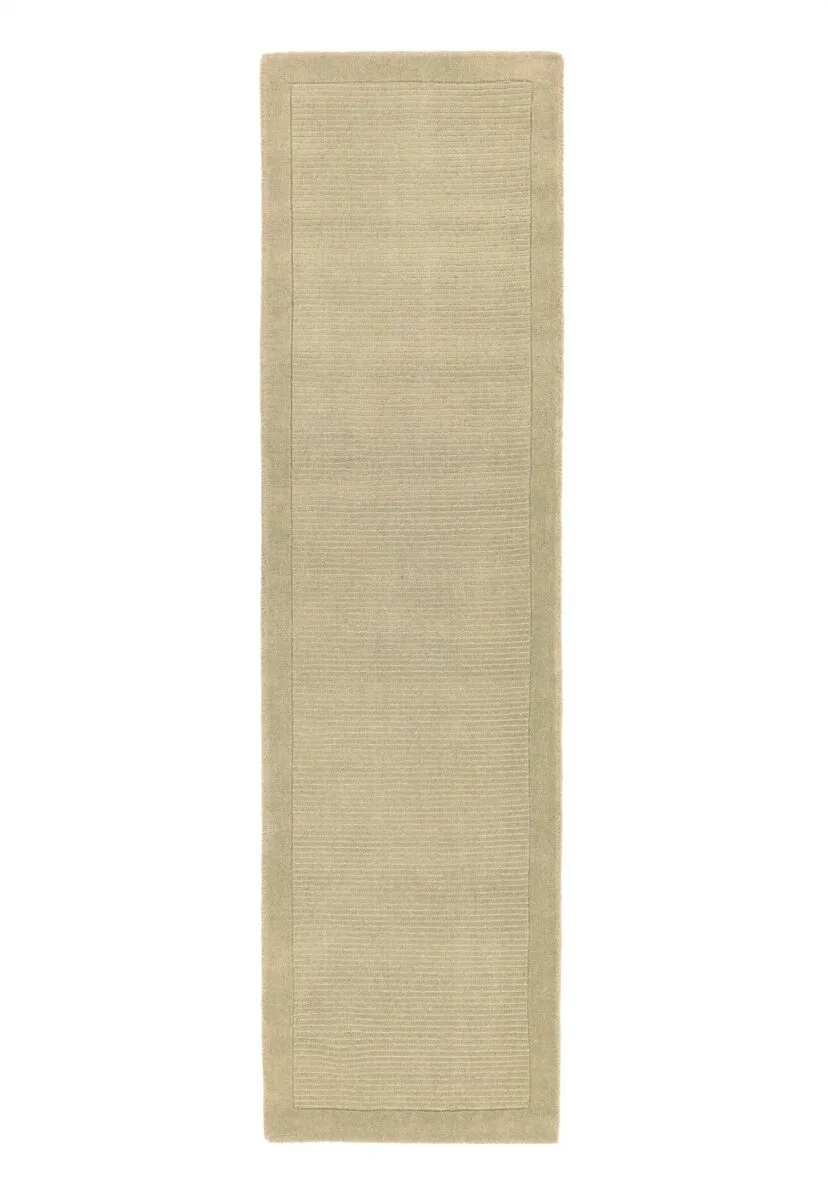 Covor pufos bej din lână lucrat manual modern model uni York Runner Beige 9 mm 068×240 cm YORK068240BEIG