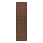 Covor pufos maro din lână lucrat manual modern model uni York Runner Chocolate 9 mm 068x240 cm YORK068240CHOC