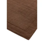 Covor pufos maro din lână lucrat manual modern model uni York Runner Chocolate 9 mm 068x240 cm YORK068240CHOC