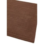 Covor pufos maro din lână lucrat manual modern model uni York Runner Chocolate 9 mm 068x240 cm YORK068240CHOC