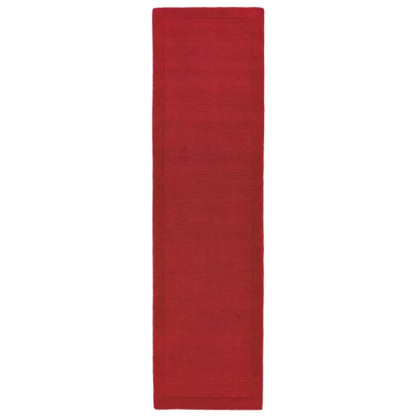 Covor pufos din lână lucrat manual modern model uni York Runner Poppy 9 mm 068x240 cm YORK068240POPP