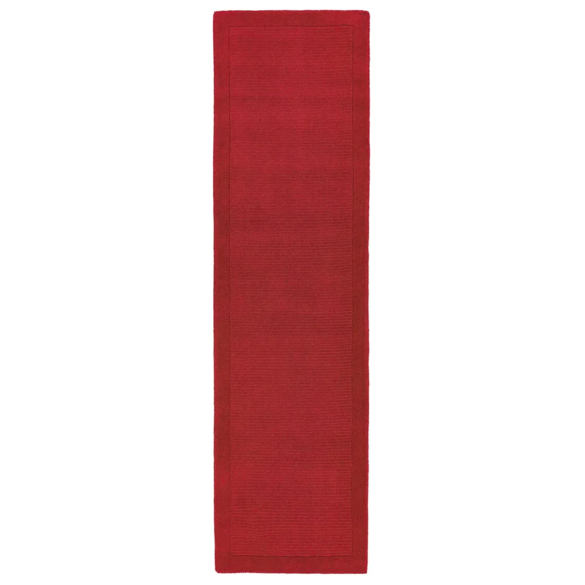 Covor pufos din lână lucrat manual modern model uni York Runner Poppy 9 mm 068x240 cm YORK068240POPP