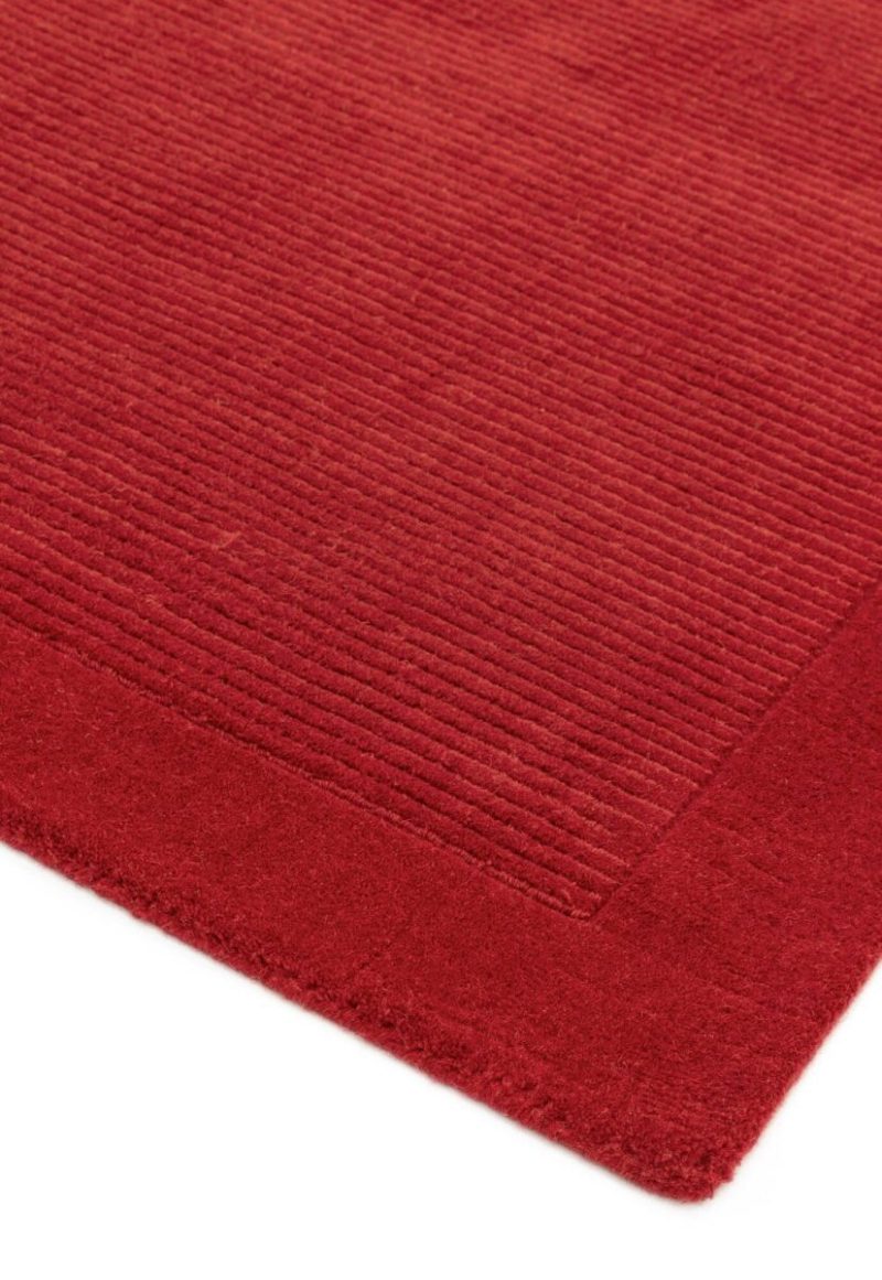 Covor pufos din lână lucrat manual modern model uni York Runner Poppy 9 mm 068x240 cm YORK068240POPP - imagine 4