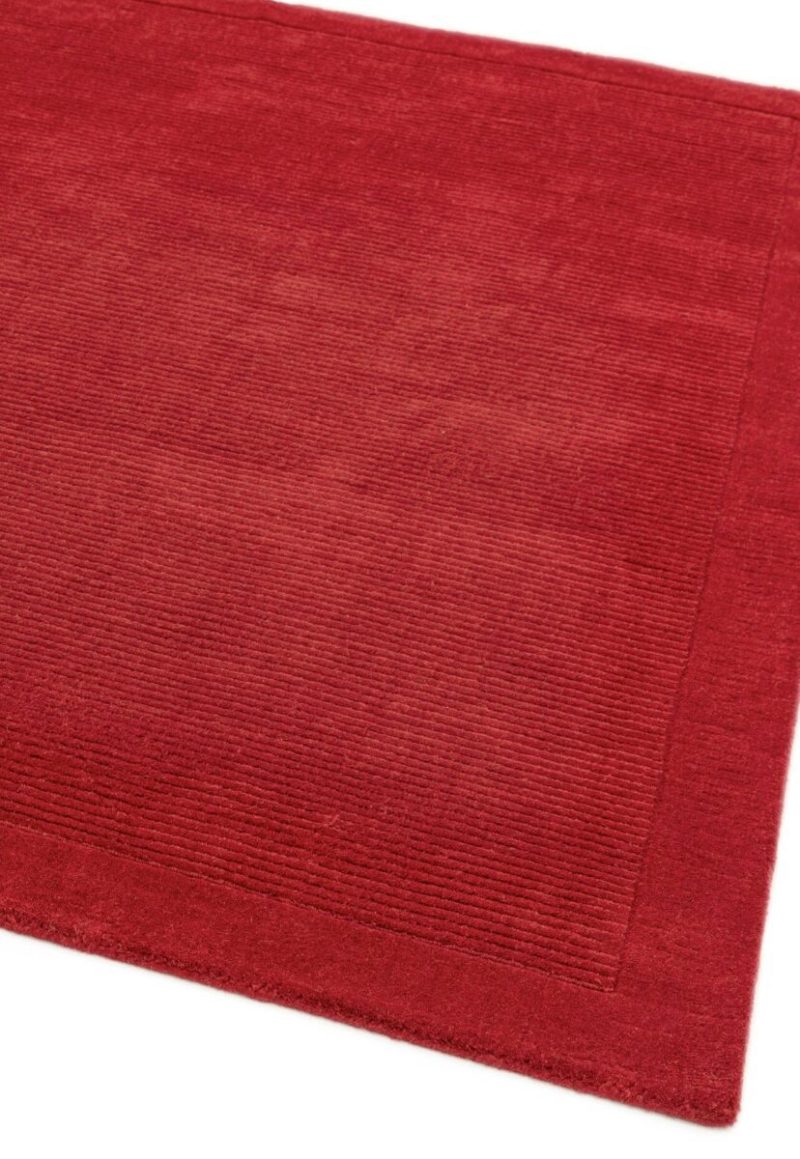 Covor pufos din lână lucrat manual modern model uni York Runner Poppy 9 mm 068x240 cm YORK068240POPP - imagine 5