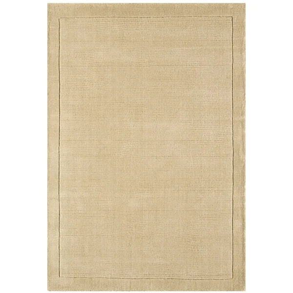 Covor pufos bej din lână lucrat manual modern model uni York Beige 9 mm 160x230 cm YORK160230BEIG