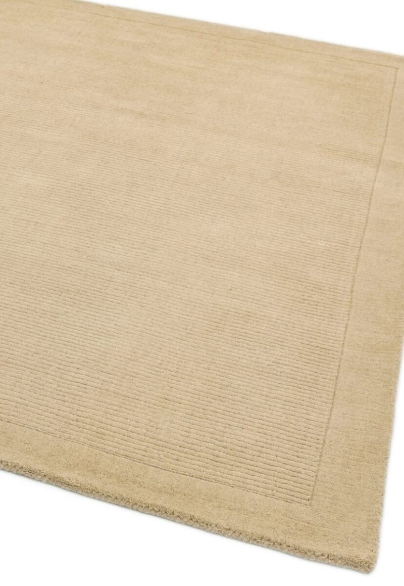 Covor pufos bej din lână lucrat manual modern model uni York Beige 9 mm 120x170 cm YORK120170BEIG - imagine 4