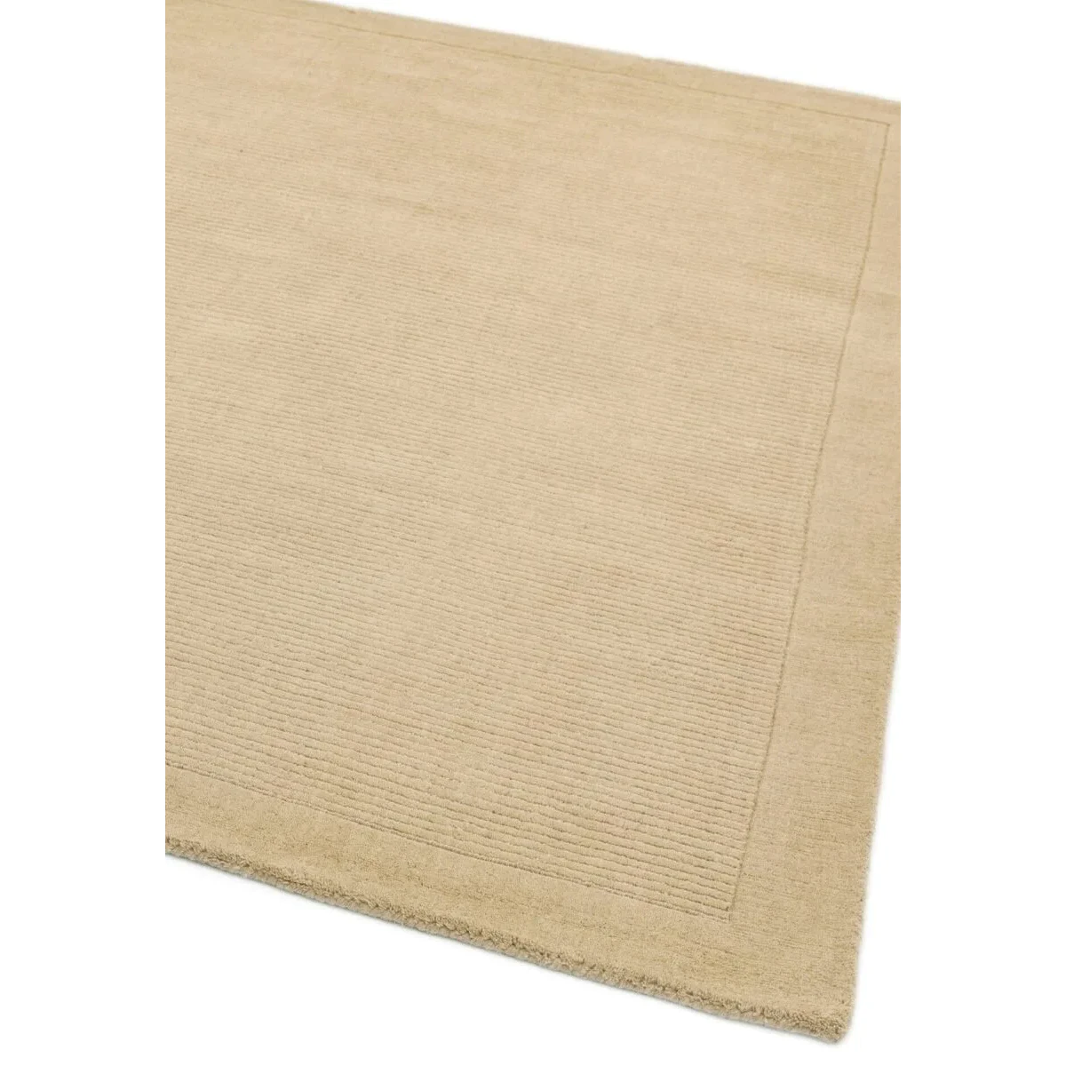 Covor pufos bej din lână lucrat manual modern model uni York Beige 9 mm 160x230 cm YORK160230BEIG
