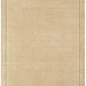 Covor pufos bej din lână lucrat manual modern model uni York Beige 9 mm 80x150 cm YORK080150BEIG