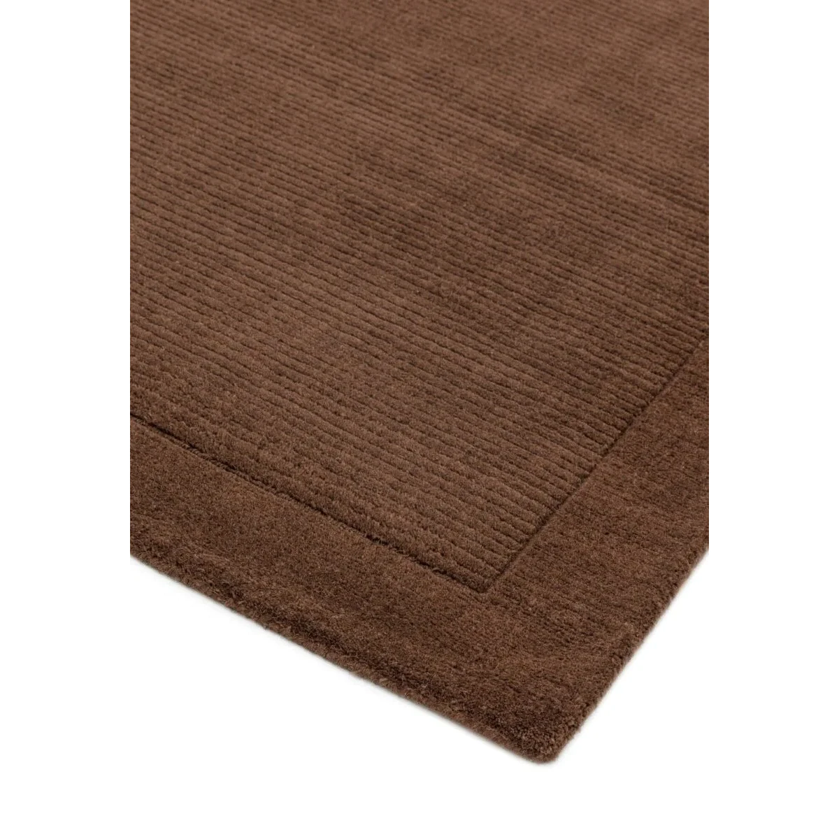 Covor pufos maro din lână lucrat manual modern model uni York Chocolate 9 mm 200x290 cm YORK200290CHOC
