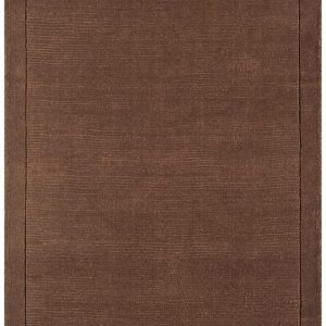 Covor pufos maro din lână lucrat manual modern model uni York Chocolate 9 mm 80x150 cm YORK080150CHOC