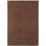 Covor pufos maro din lână lucrat manual modern model uni York Chocolate 9 mm 200×290 cm YORK200290CHOC