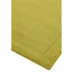 Covor pufos verde din lână lucrat manual modern model uni York Green 9 mm 200x290 cm YORK200290GREE