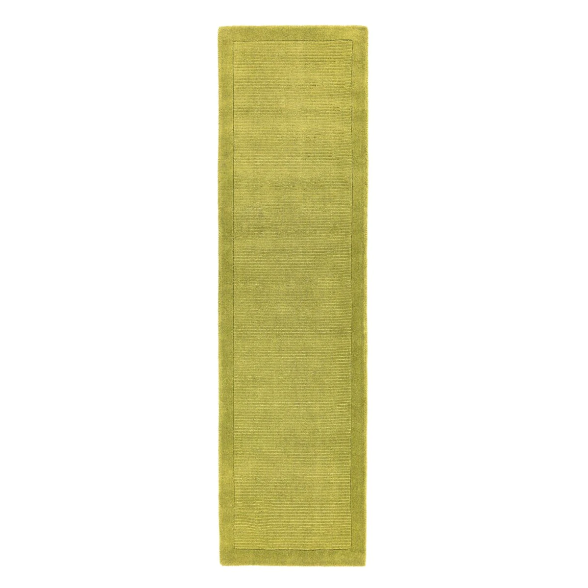 Covor pufos verde din lână lucrat manual modern model uni York Green 9 mm 200x290 cm YORK200290GREE