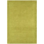 Covor pufos verde din lână lucrat manual modern model uni York Green 9 mm 200×290 cm YORK200290GREE