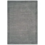 Covor pufos gri din lână lucrat manual modern model uni York Grey 9 mm 80x150 cm YORK080150GREY