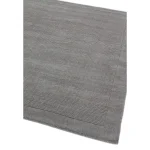 Covor pufos gri din lână lucrat manual modern model uni York Grey 9 mm 80x150 cm YORK080150GREY