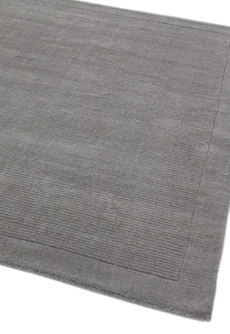 Covor pufos gri din lână lucrat manual modern model uni York Grey 9 mm 160x230 cm YORK160230GREY - imagine 4