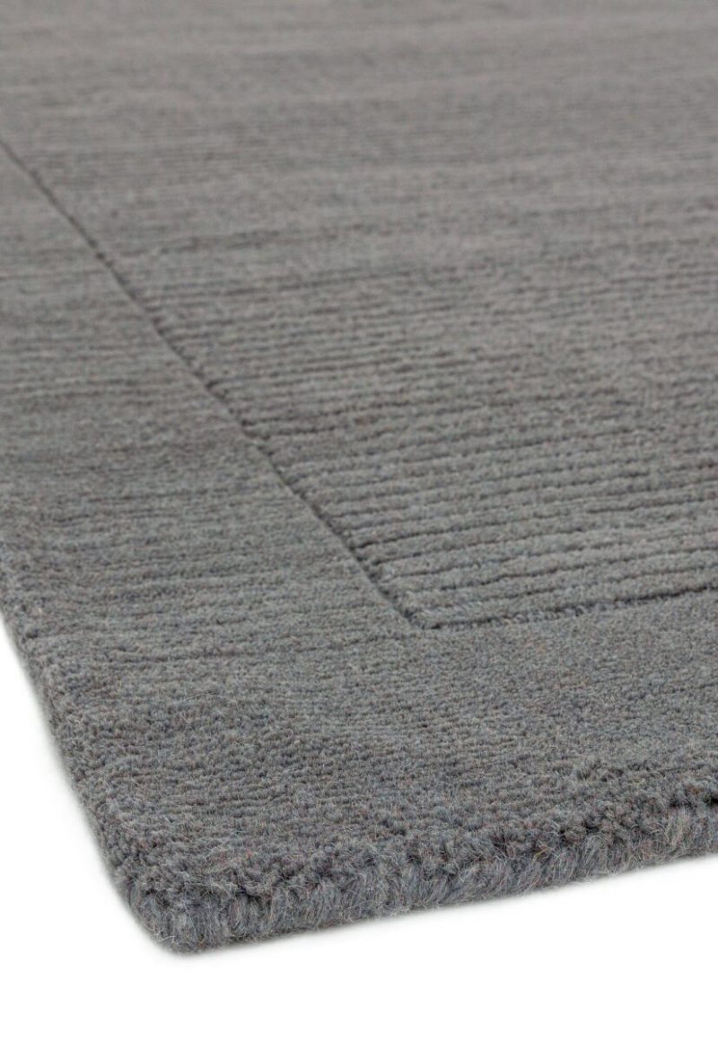 Covor pufos gri din lână lucrat manual modern model uni York Grey 9 mm 160x230 cm YORK160230GREY - imagine 5