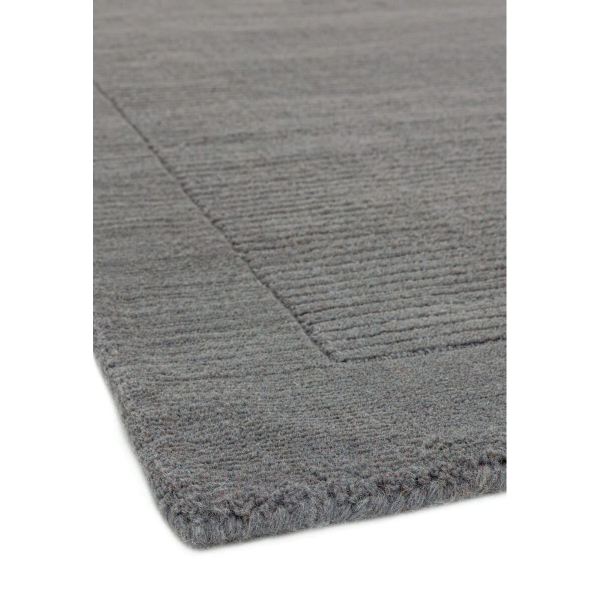 Covor pufos gri din lână lucrat manual modern model uni York Grey 9 mm 160x230 cm YORK160230GREY